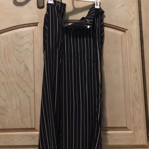 Striped Wide-Leg Pants